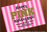 Victoria Secret Birthday Invitation Template Teen Birthday Party Invitation Pink Secretvictoria Pink