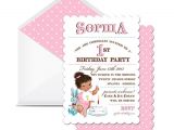 Vintage 1st Birthday Party Invitations Vintage First Birthday Girl Invitations by Loralee Lewis