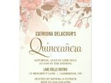 Vintage Quinceanera Invitations Vintage Flowers Quinceanera Invitation Zazzle