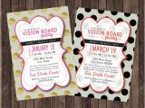 Vision Board Party Invitation Wording Vision Board Party Polka Dot Invitation