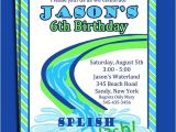 Water Slide Party Invitations Water Slide Pool Party Invitation Printable or Printed with