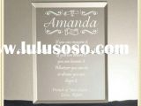 Wedding Invitation Engraved On Glass Our Wedding Invitation Crystal Engraved Keepsake for Sale