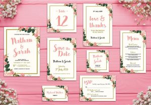 Wedding Invitation Template Envato Floral Wedding Invitation Suite by Itefan On Envato Elements