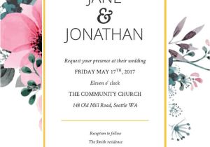 Wedding Invitation Template Free 16 Free Invitation Card Templates Examples Lucidpress