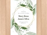 Wedding Invitation Template HTML5 Elegant Floral Wedding Invitation Template Vector Free