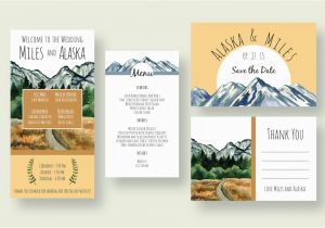 Wedding Invitation Template Mountain 16 Photoshop Invitation Template Deals