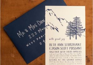 Wedding Invitation Template Mountain Items Similar to Winter Wonderland Rustic Wedding