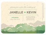 Wedding Invitation Template Mountain Mountain Seed Paper Wedding Invitation Plantable Wedding