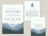 Wedding Invitation Template Mountain Mountain Wedding Invitation Printable forest Wedding