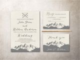 Wedding Invitation Template Mountain Mountain Wedding Invitation Printable Winter Wedding