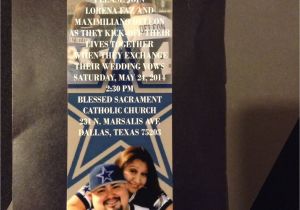 Wedding Invitations In Dallas Tx Dallas Cowboys Ticket Wedding Invitation Dallas Cowboys