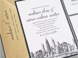 Wedding Invitations In Nyc Madison New York Skyline Wedding Invitation Sample