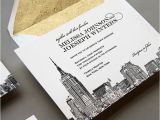 Wedding Invitations In Nyc New New York City Skyline Wedding Invitation by Steel