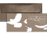 Wedding Invitations with Doves Brown White Doves Wedding Invitation Example 9×4 In