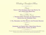Wedding Invitations with Menu Choices Brambles Wedding Stationery Booklet Pages Menu Page