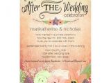 Wedding Party Invitations after Getting Married Watercolor Flowers after Wedding Party Invitations Zazzle