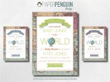 Welcome to the World Baby Shower Invitations Items Similar to Wel E to the World Baby Shower