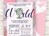 Welcome to the World Baby Shower Invitations Pink Wel E to the World Baby Shower Invitation