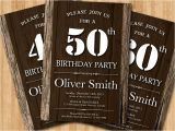 Western Birthday Invitations for Adults 50th Adult Birthday Invitation Wood Texture Western