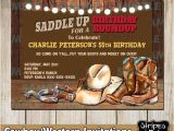 Western Birthday Invitations for Adults Western Invitations Cowboy S Party Western Party Cowboy