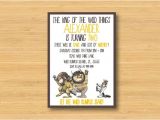 Where the Wild Things are Birthday Invitation Template where the Wild Things are Invitation Printable 5×7