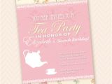 Whimsical Tea Party Invitations Whimsical Girls Tea Party Birthday Invitation