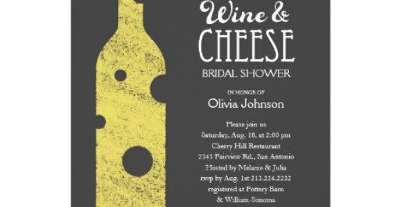 Wine and Cheese Bridal Shower Invitations Wine and Cheese Bridal Shower Invitations