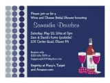 Wine and Cheese Bridal Shower Invitations Wine and Cheese Party 5×7 Bridal Shower Invite
