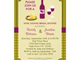 Wine Tasting Bridal Shower Invitations Wine Tasting Couple S Bridal Shower Invitation