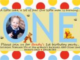 Winnie the Pooh Invites 1st Birthday Winnie the Pooh Invitations for 1st Birthday