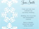 Winter themed Bridal Shower Invitations Winter Bridal Shower Invitation