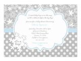 Winter Wonderland Baby Shower Invitations Templates Snowflake Winter Wonderland Baby Shower Invitation 13 Cm X
