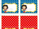 Wonder Woman Party Invitation Template Instant Download Printable Wonder Woman Food Tent Cards