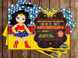 Wonder Woman Party Invitation Template Novel Concept Designs Wonder Woman Superhero