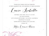 Wording for Quinceanera Invitations In English Quinceanera Invitation Wording Quinceanera Invitation
