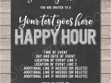 Work Party Invitation Template Happy Hour Invite Template Printable Happy Hour Invitation