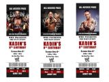 Wwe Birthday Party Invites Printable Wwe Birthday Party Invitations Tickets by