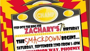 Wwe Wrestling Birthday Party Invitations 5 Best Images Of Free Printable Wwe Birthday Invitations