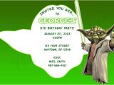 Yoda Birthday Party Invitations Star Wars Yoda Birthday Invitation Printable