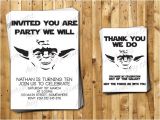 Yoda Birthday Party Invitations Yoda Birthday Invitations and Thank You Cards by
