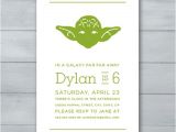 Yoda Birthday Party Invitations Yoda Star Wars Birthday Party Invitation by Pandafunkcreations