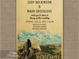Yosemite Wedding Invitations Yosemite Wedding Invitation Printed Nifty Printables
