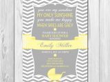 You are My Sunshine Baby Shower Invites You are My Sunshine Baby Shower Invitation Chevron