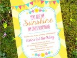 You are My Sunshine Party Invitation Template You are My Sunshine Birthday Party Invitation Yellow
