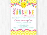 You are My Sunshine Party Invitation Template You are My Sunshine Invitation Printable by Thispartyofmine