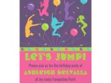 Zazzle Birthday Party Invitations Trampoline Birthday Party Invitations for Girls