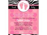 Zebra Print Baby Shower Invites Mod Zebra Print Baby Shower Invitations 5" X 7" Invitation