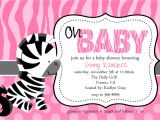 Zebra Print Baby Shower Invites Zebra Baby Shower Invitations Template