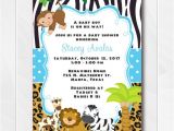 Zoo Animal Party Invitation Template Jungle Safari Invitations for Boys Safari Baby Shower